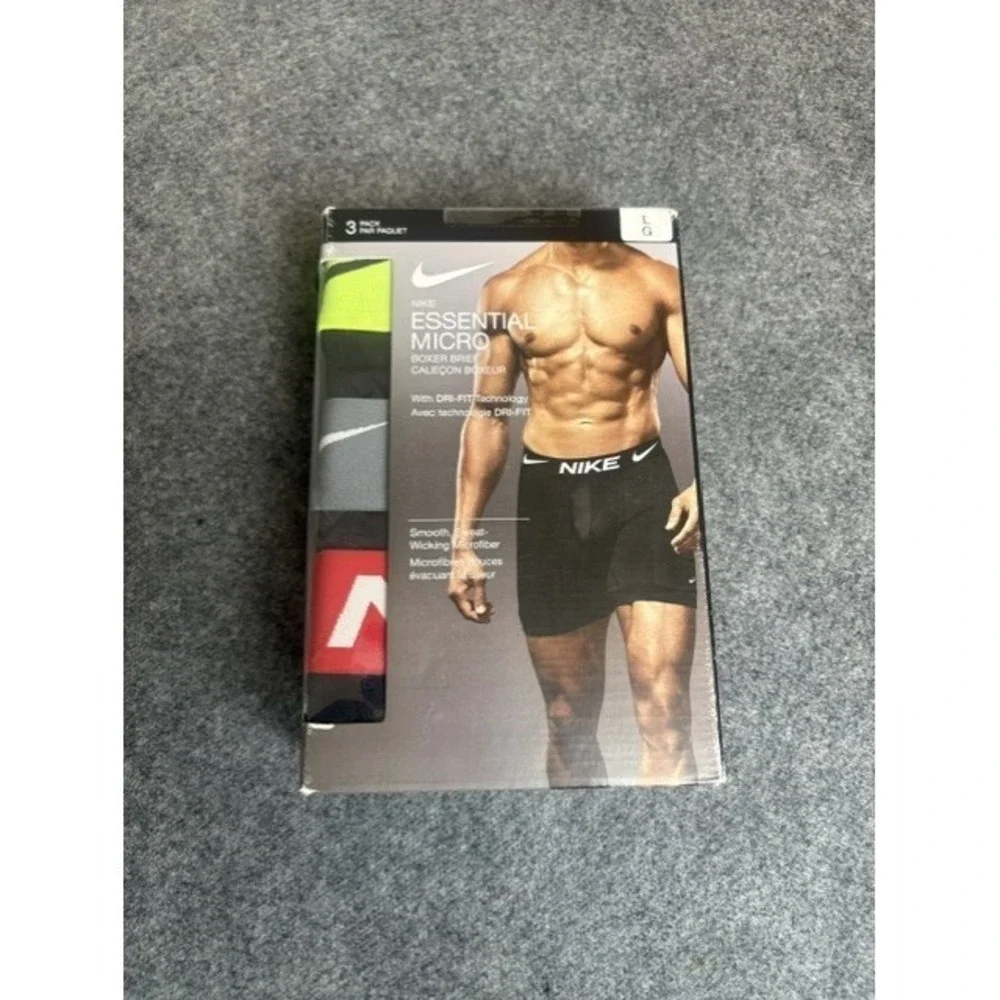 Nike Essential Micro Boxer Briefs 3-Pack Men's Large Dri-FIT Underwear - Picture 2 of 4